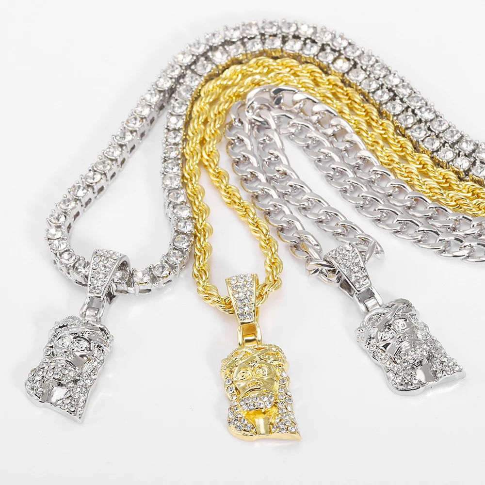 Jesus Christ Iced Out Necklace