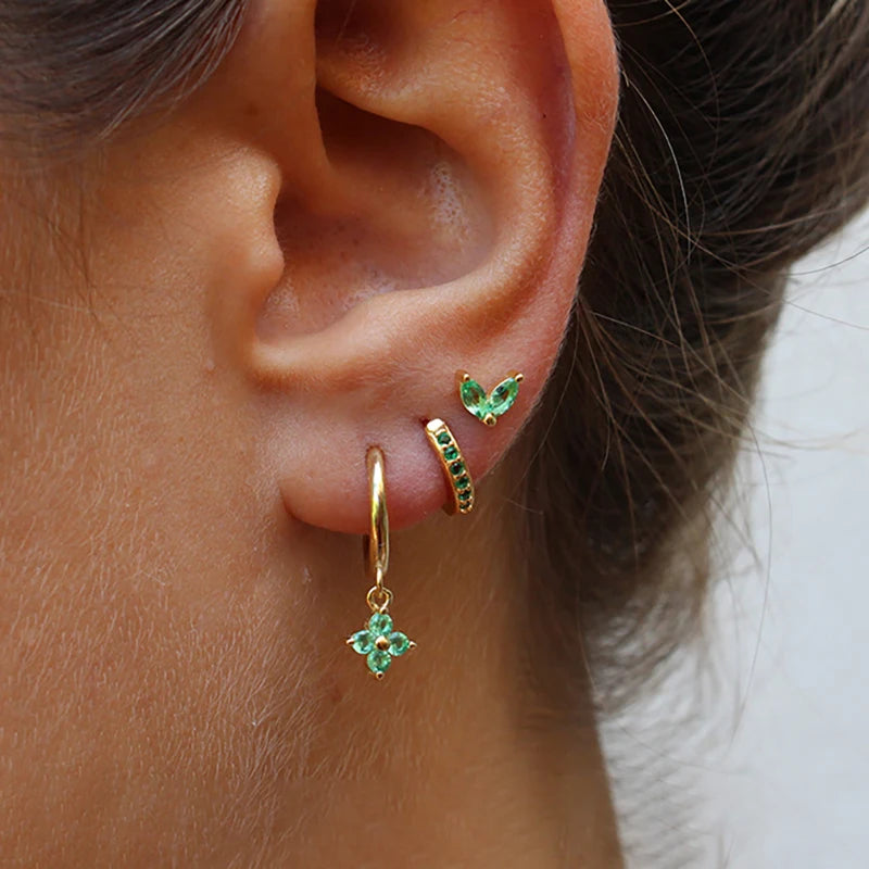 Chrome Flower Earrings