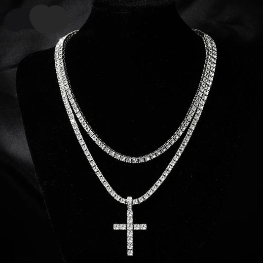 Hip Hop Cross Pendant Necklace