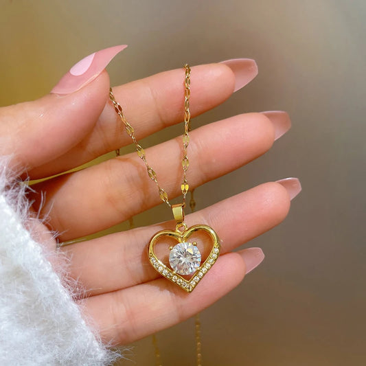 Special Gem Heart Necklace