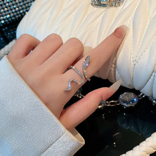 Crystal Snake Finger Rings