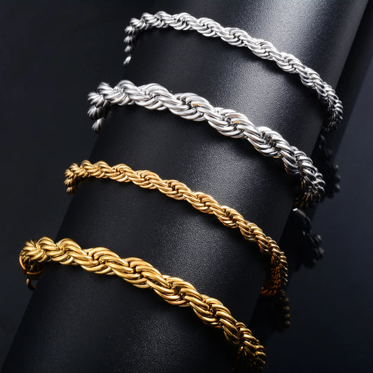 Stainless Steel Rope Chain Bracelet