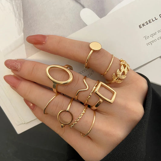 Gold Rings Set